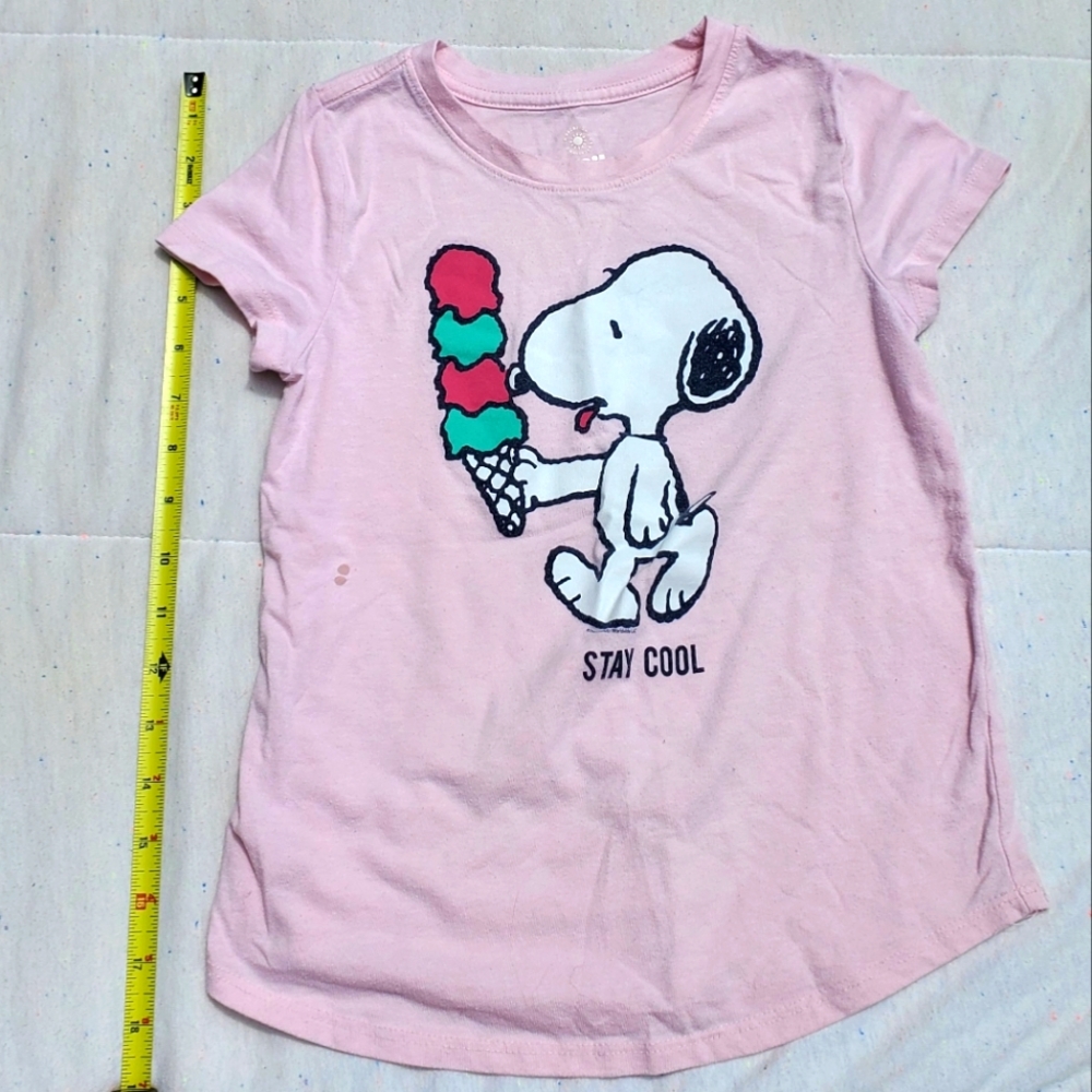 Peanuts Snoopy Girls Shirt Navy Size Small, Good condition (see pics)